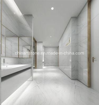 Chinese White Lincoln Calacatta White Marble Slab Tile