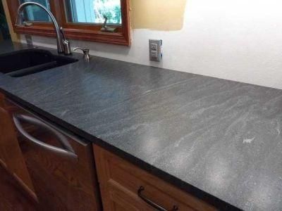Jet Mist Black Granite Natural Black Granite with Busy Look Veins