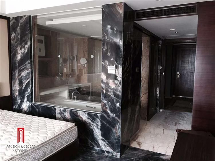 Building Material Hotel Flooring Italian Luxury Stone Black Marble