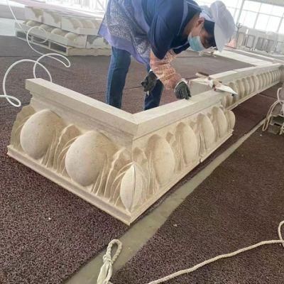 Customized Design Exterior Facade Crema Bello Limestone Blocks and Cut-to-Size
