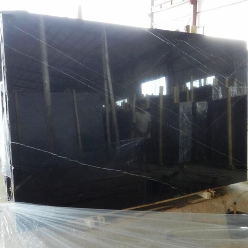 Cheapest Factory Price Black Marble with White Veins Marble Black Marble Luxury Decorated