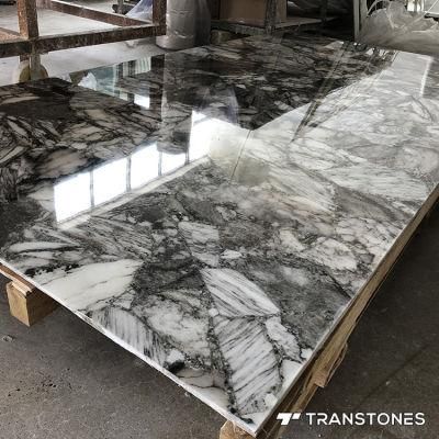 Natural Onyx Slices Translucent Artificial Alabaster Backlit Wall Panel
