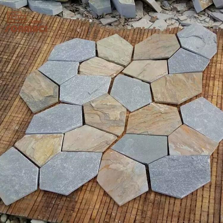 Natural Rustic Color Slate Flagstone Pattern