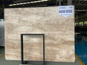 Polished Turkish Daino Reale Beige Marble Stone Slab