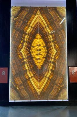 New Design China Luxury Translucent Stone Marble Honey Onyx Slab Price Orange Onyx Marble for TV Background