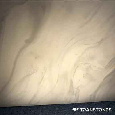 White Faux Stone with Texture Decorative Alabaster Big Slab