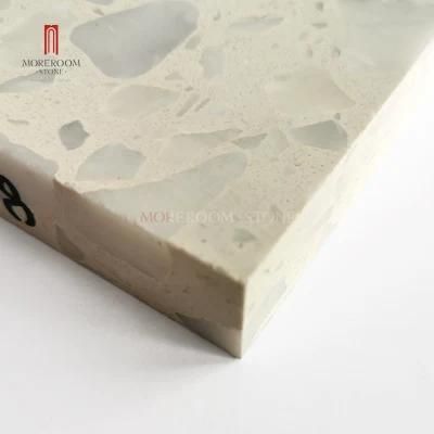 China Wholesale Price Articial Stone Polished Marble Chips Cement Terrazzo White