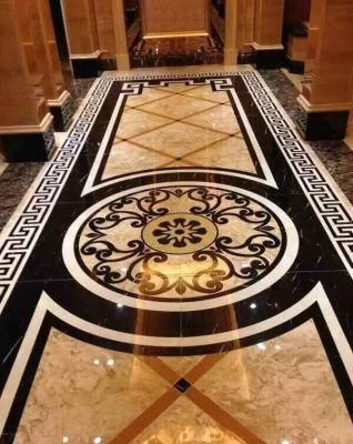 Marble Stone Polished &amp; Waterjet Patterns Flooring Tiles