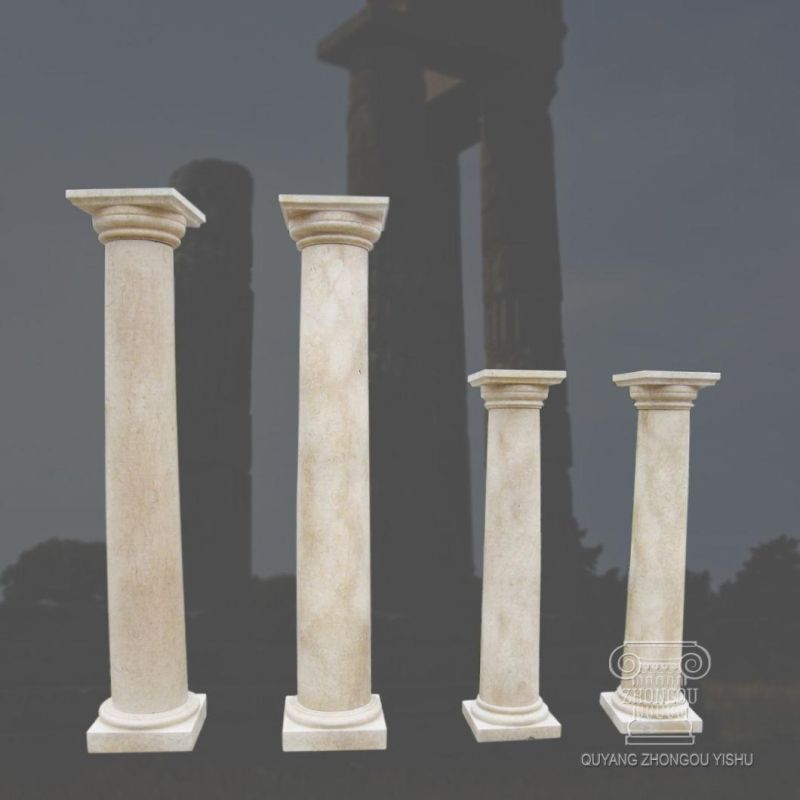 White Natural Marble Column Corinthian Column