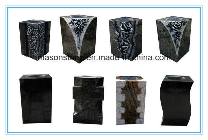 G635 Granite Flower Vase for Memorial Stone