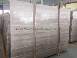 China Serpeggiante White/Wooden Vein Marble Slab