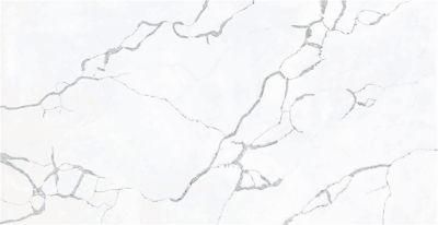 Artificial Stone Slabs Calacatta White Quartz for Kitchen/Bathroom Countertop/Vanity Top