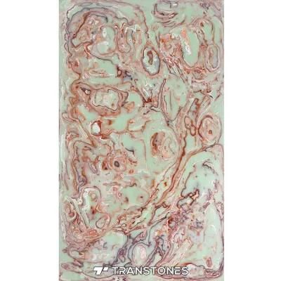 Indoor Decorative Backlit Artificial Stone Alabaster Teaboard