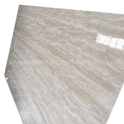 Honed Beige Travertine Marble Price Travertine Tile for Interior Flooring