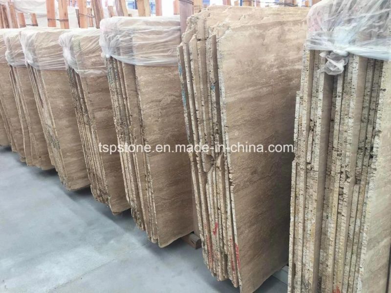 Travertine Noche Slabs with Straingt Vein (Coffee Travertine)