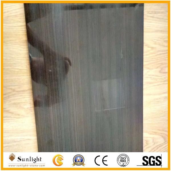 Hot Sell China Black Wooden Marble for Tiles, Vanity Tops