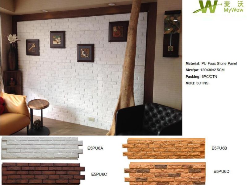 Interior & Exterior Decoration Polyurethane Faux Stone PU 3D Wall Panel