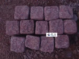 Red Granite Tumbeld Cube Stone Paver