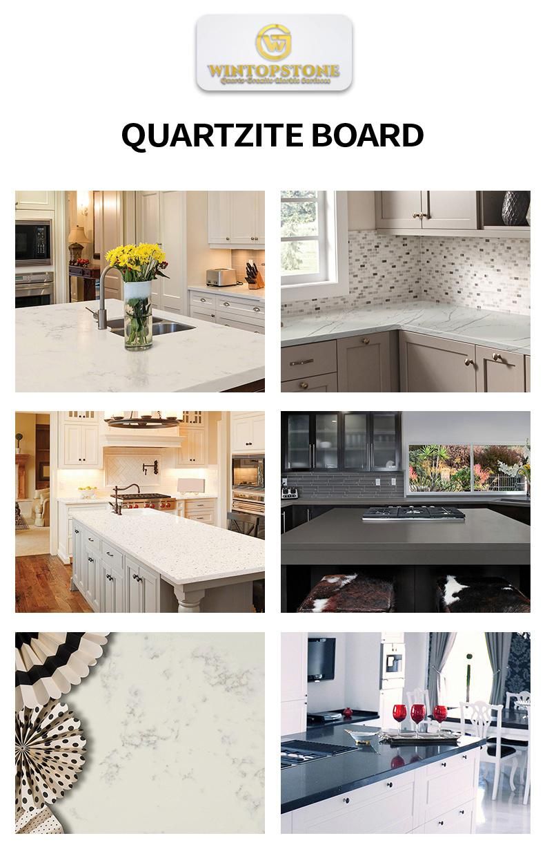 High Quality Artificial Marble Countertop White Calacatta Quartz Stone