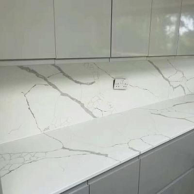 Wholesale Calacatta Quartz Stone Slab Kitchen Countertop and Worktops Supplier