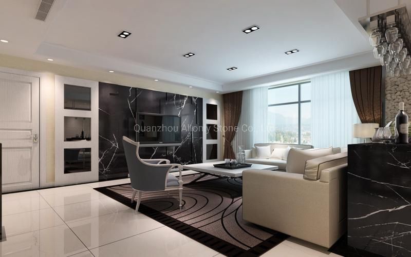 China Cheap Black Marquinia Marble Price Floor Tiles 600X600 Marble