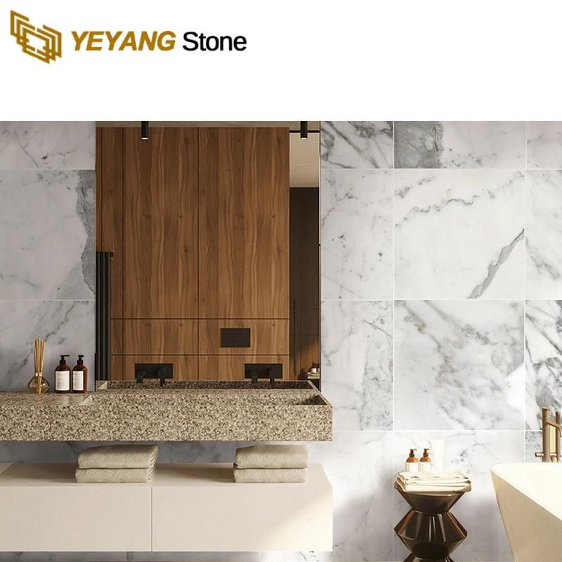 Calacatta Marble White Marble for Villa Living Room Floor Tiles