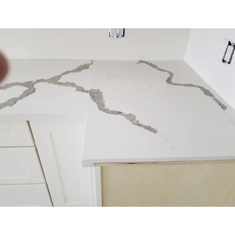 Artificial Stone Calacatta White Quartz Countertop