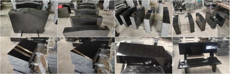 Hot Sell China Shanxi Absolute Black Granite Marker/Upright Serp/Heart/Angle Headstones with Base Customized