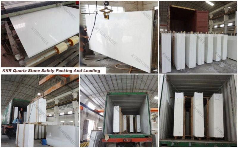Kingkonree Artificial Stone Engineer Quartz Stone Slab for Floor Tile