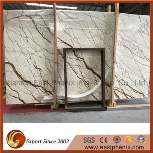 Import Sofitel Gold Marble Slab for Tile Wall Vanity Top
