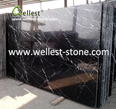 Black Marble Slabs for Coutertop Bar Top/Work Top Kitchen with Polished Finish