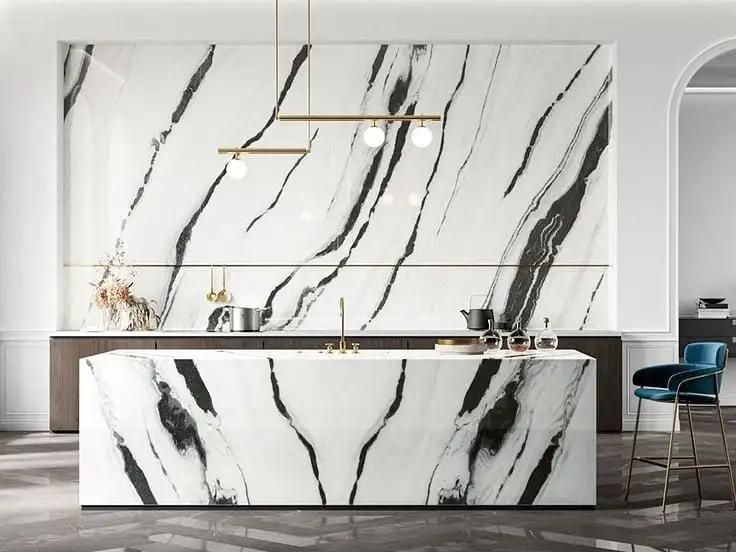 Basin and Counter Integrated Granite Countertop
