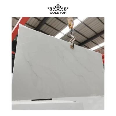 The High Grade Artificial Stone Polished/Honed Surface Kitchen/Bathroom Countertop Calacatta Leon Quartz for Home