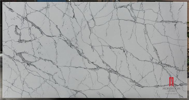 Big Slab Size Artificial Quartz Slab Stone for Office Reception Desk