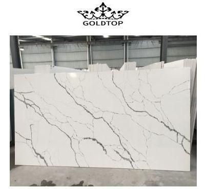 Expert Clover Polished Calacatta Stone Artificial Quartz for Kitchen Tops Countertop