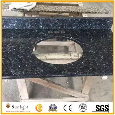 Custom Natural Blue Pearl Granite Stone Kitchen Countertop