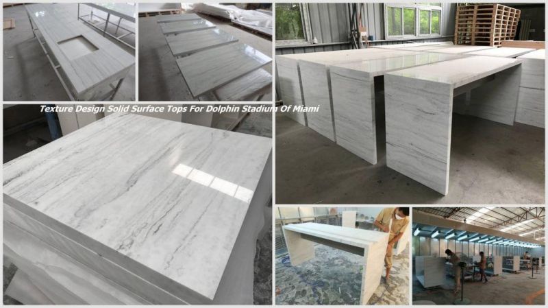 Artificial Stone Acrylic Solid Surface Slab for Kitchen Countertops and Bathroom Vanity