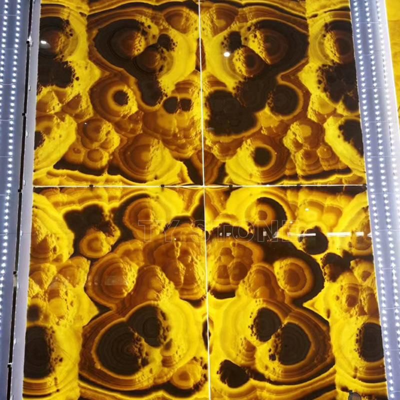 Orange Onyx Marble Slab for Background Wall