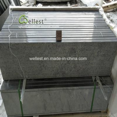 Natural Stone Flamed Limestone Stair Treads and Steps with Grooves to Isreal