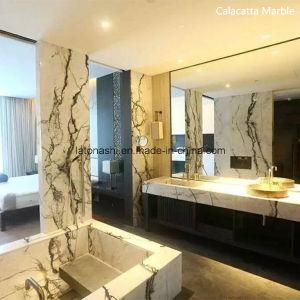 Imported Calacatta White Marble Cut-to-Size for Floors/Steps/Countertops/Vanity Tops/Bathroom Tiles