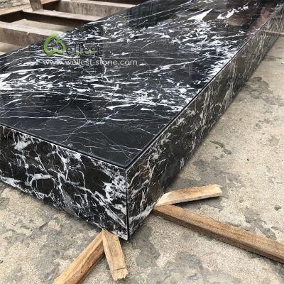 Luxury Black Marquina Countertop, Vanity Top, Bar Top