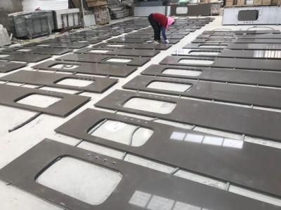 Brown Color Good Quality Quartz Stone Countertop