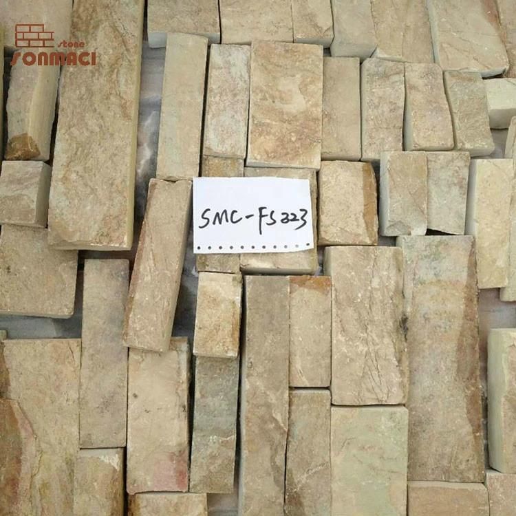 Natural Beige Quartzite Stone Slate Wall Tile