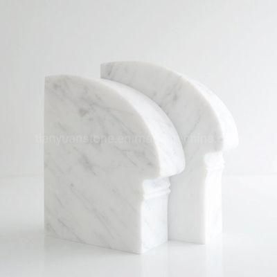 Stone Art Decorative Design Marble Stone Bookends for Office Desk Decoration