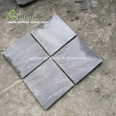 Cheap Price Black Split Slate for Roofing, Flooring and Wall 24X24cm