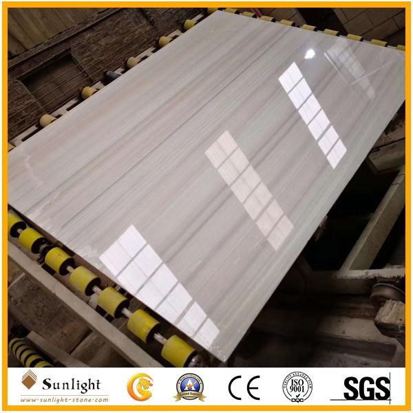 Natural Translucent Marble with Wood Straight Vein Athens White Onyx Slab