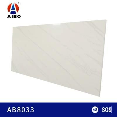 White Calacatta Marble Look Artificial Quartz Stone