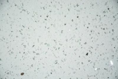 Shiny Kitchen Countertop White Tones Glass Quartz