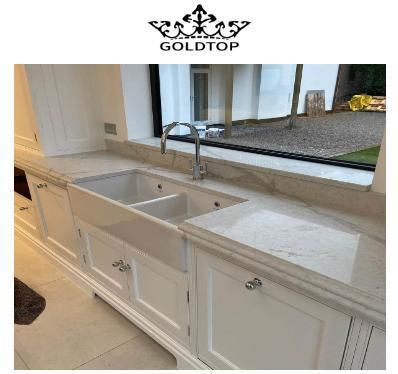 Fresh Look Bird White Fine Lines Quartz of Artificial Stone Kitchen Countertops Lowes