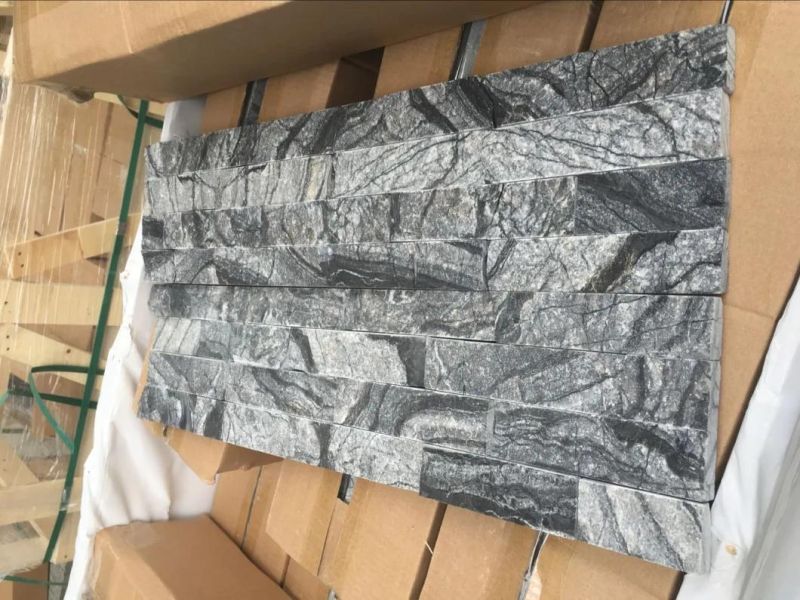 Black Wooden Grain Timber Black Culture Stone Marble Tiles